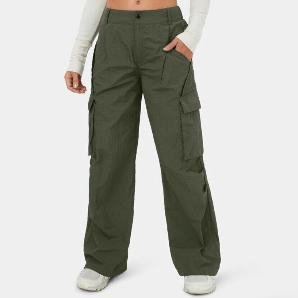 Halara Wide Leg Casual Cargo Pants Green